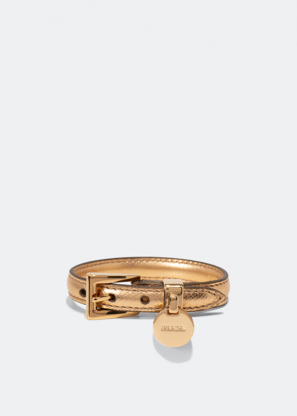 Prada Saffiano leather bracelet for Women - Gold in Bahrain | Level Shoes