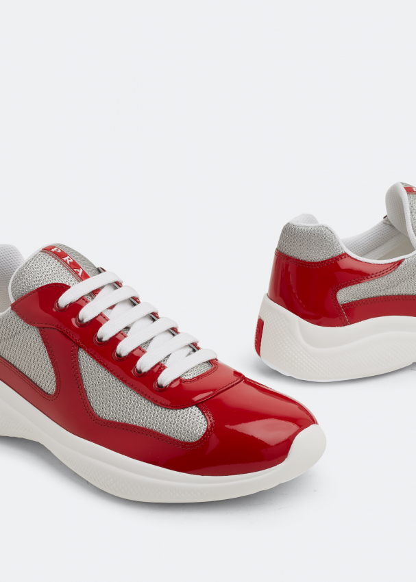 red patent leather prada sneakers