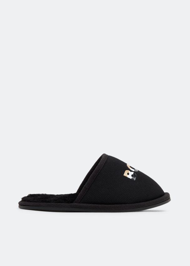 Hugo Boss Logo slippers for Boy Black in Bahrain Level Shoes