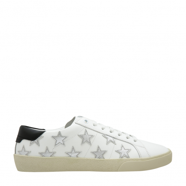 Star leather sneakers