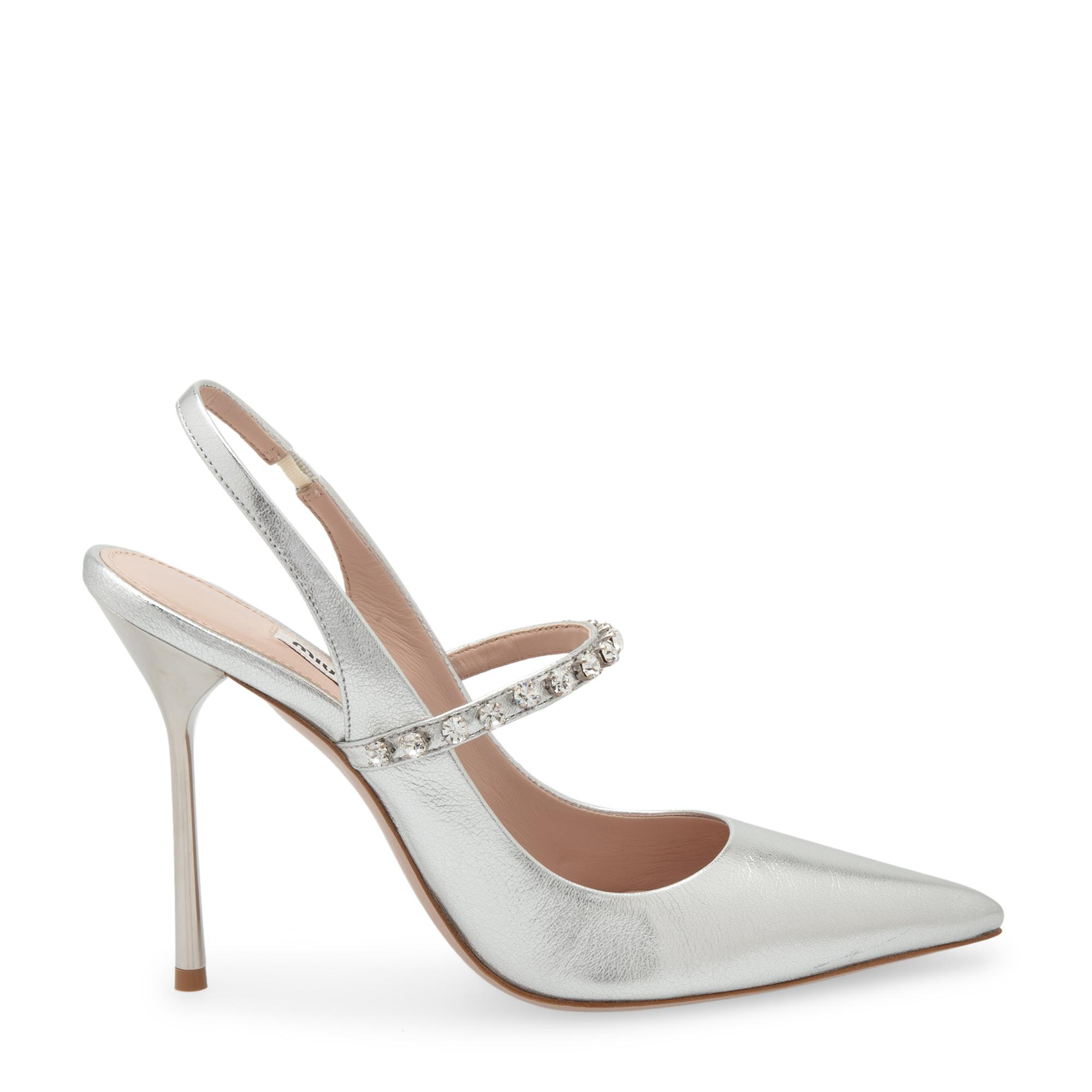 silver grey slingback shoes